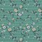 1 Yard Cotton Poplin Fabric Green Floral and Geometric - La Fortuna de lo Memorable Print